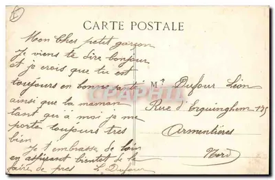Montélimar - Ratusz — z fontanną i przechodźcami — Książnica F. Baume, Montélimar — Rewers