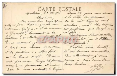 Grignan (Drôme) — Castelo, Cour d'Honneur — Lib. F. Baume - Montélimar — Verso