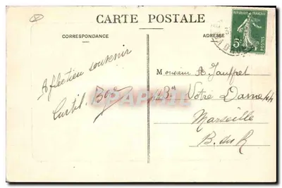 Valence - Estátua Montulivet — editor desconhecido, número de série não visível — Verso