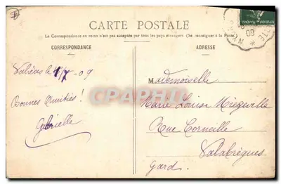 Grignan - Zamek - Widok na Ruiny, z terasy — L. Riquet, Auz-Dix-Mille-Artais, Valdres, n°142 — Rewers