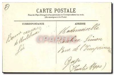 Montélimar — La Bégude de Mazenc. Het Kasteel van M. Loubet en het Park — L.L. n°21 — Achterkant
