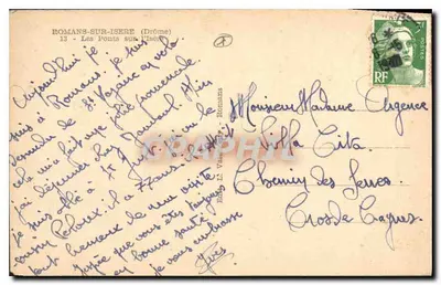 Romans-sur-Isère — Os Pontes sobre a Isère — Editor L. Valmy — Verso