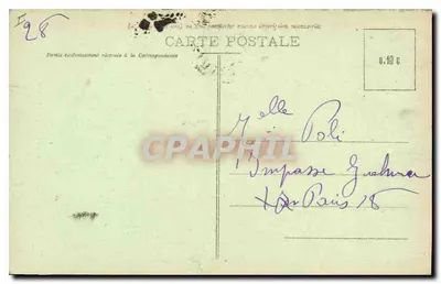 Kaplica Świętego Ludwika - Witraż według Larivière — Święta Adelajda, Królowa Lombardii, robiąc darowiznę — Wydawca: Bibliothèque Française — Rewers