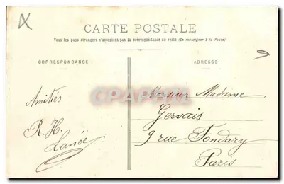 Chartres - Ogólny widok z Cachemback — Ch. Foucault, wyd., Dreux — Rewers