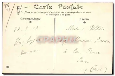 Chartres — Widok z Mostu Nowego — Nowoczesna pocztówka n°18 — Rewers