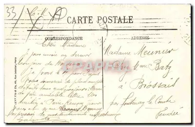 Bordeaux — Widok na nabrzeża — Compagnie des Bateaux-Mouche — Rewers