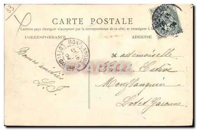Bordeaux — Plac de la Bourse i Fontanna Trzech Urodzistych — Nowe Galerie, nr 26 — Rewers