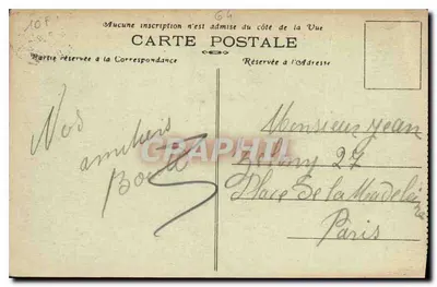 Hendaye (B.-P.) — Plac Damarcadère i Fontarabie (Hiszpania) — Fototypia Marcel Delboy, Bordeaux — Rewers