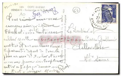 Hendaye — Fontarabie i Biskajia — Yvon — Rewers