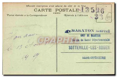 Castelo de Abbadia — Hendaye (B.P.) — Fototipia Marcel Delboy, Bordeaux — n°444 — Verso