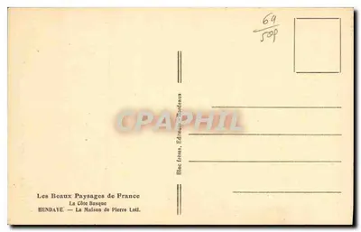 Hendaye — Dom Pierre'a Loti — Wydawca: Les Beaux Paysages de France — Rewers