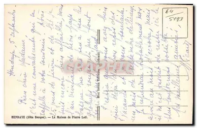 Hendaye — Widok na dom Pierre Loti — Rewers