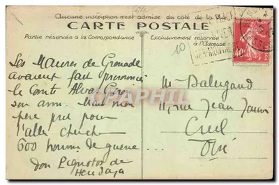 Hendaye — O Casino da Praia (estilo mourisco) e o Hotel Eskualduna, vistos da Praia — Fototipia Marcel Delboy, Bordeaux, n°456 — Verso