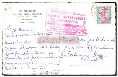 Hendaye — Ogólny widok, Kasyno, Plaża, Fontarabie — Réal-Photo — Rewers