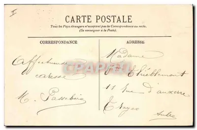 Biarritz — La Roche Percée przy niskiej wodzie — LL, nr 206 — Rewers