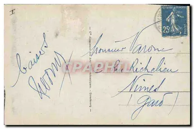 Biarritz - Wielki Plaża i Miejski Kasyno — Stara pocztówka n°191 — Rewers