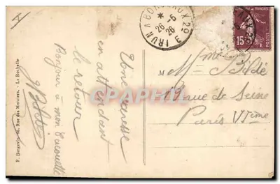 Biarritz — Curieux Rocher de la Grande Plage — éditeur C. Bergevin, n° 3437 — Verso