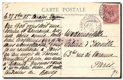 Incontro di due onde alla Côte des Basques — Biarritz Pittoresque — N° 36 — Verso