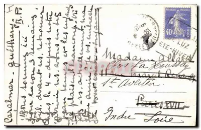 Biarritz (Côte basque) — Efekt fal — wydawca BR, nr 48 — Rewers