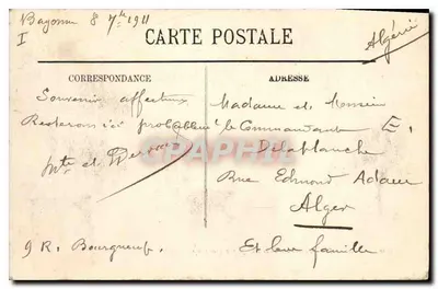 Biarritz — El Rocher de la Vierge en tiempo de tormenta — LL. n°290 — Reverso