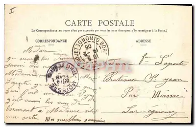 Biarritz - La Villa Belza — Collection Gores, phot. édit. Toulouse, n°73 — Verso