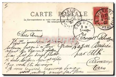 Biarritz — Kasyno (Widok z plaży) — L. Bosq, wyd. Bordeaux — Rewers