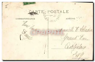 Biarritz — Wielka fala uderzająca o skały — Marcel Delboy, fototypia Bordeaux, n°50 — Rewers