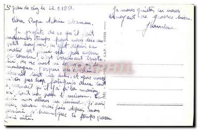 Saint-Jean-de-Luz — Plaża z wieży Bordagaïn — C.P.A. nr 188 — Rewers