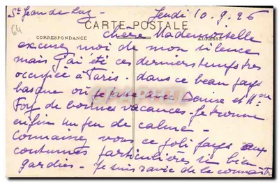 Hoofddeur van de Kerk van Sint-Jan de Doper — St-Jean-de-Luz — J. Dargains Uitgever — Achterkant