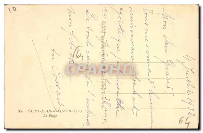 सेंट-जॉन-दे-लुज़ — समुद्र तट — संपादक डेलॉने, संख्या 35 — पीछे