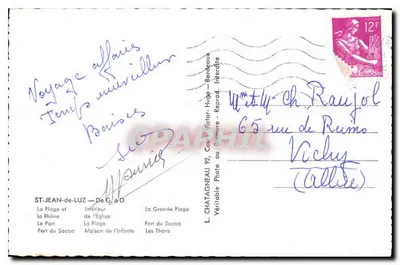 St Jean-de-Luz — widok panoramiczny — L. Chatagnéau, 92, Couz-Victor-Hugo, Reprod. — Rewers