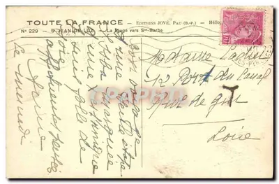 La spiaggia verso Sainte-Barbe — S. Jean de Luz — Edizioni Jové, Pau (B.P.) — N° 229 — Verso