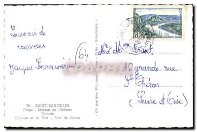 Saint-Jean-de-Luz — vue panoramique et danseur — Cie des Arts Photomécaniques — Verso