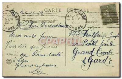 Lyon — Plac Carnot — Pomnik Republiki — E.R. — Rewers