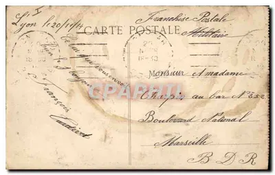 LYON — Ogólny widok na Bellecour i Guillotière — E.C.L. — Rewers