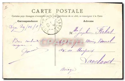 Lyon — Most Sądu — Coteau de Fourvières — B.F., Paryż, nr 980 — Rewers