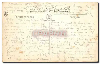 LYON. — Statua Carnota. — Wydawca: Contrexeville & Favillon, n° 38 — Rewers