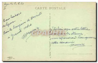 Lyon — Vista geral tirada de Fourvière — Carte postale n°207 — Verso