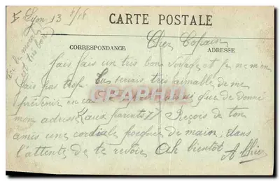 Lyon — Ogólny widok z Fourvière — E. R. — Rewers