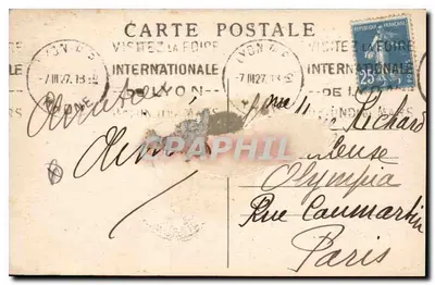 LYON — Plac Republiki — Pomnik Carnota — M.F. nr 106 — Rewers