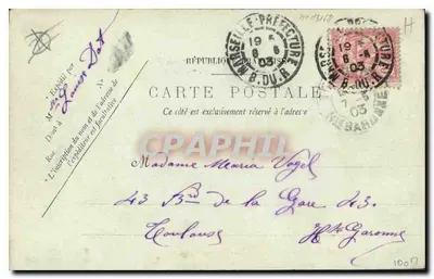 MARSYLE — Plac Aix i Arc de Triomphe — wydawca L. L. L. nr 22 — Rewers