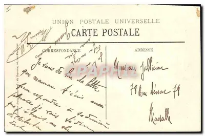 Biarritz — Sotto i tamarissi della prospettiva Miramar (Côte des Basques) — Foto Juguant — Verso