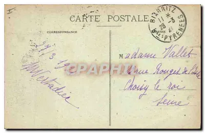 Biarritz — Rocher de la Vierge — Fototypia Marcel Lapeyre, Bordeaux — nr 153 — Rewers