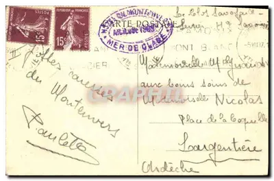 Chamonix — Caminho de Ferro do Montenvers e Aiguille do Dru — 12120 — Verso