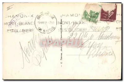 Chamonix-Mont-Blanc — De IJsmeer — G. Tarras, fot.éd. Chamonix-Mont-Blanc — Achterkant
