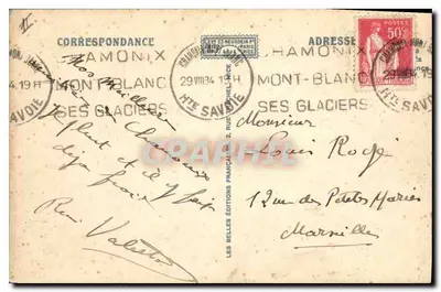 Chamonix — Algemene uitzicht en de Aiguille du Drû — Éditions Les Belles Éditions Françaises — Achterkant