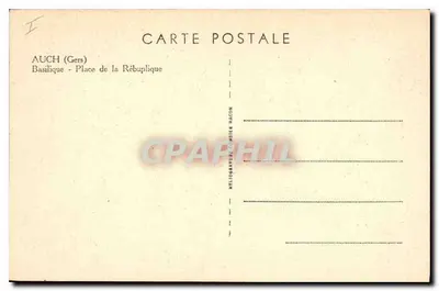 Auch (Gers) — Bazylika — Plac Republiki — Méliographe Bagon — Rewers