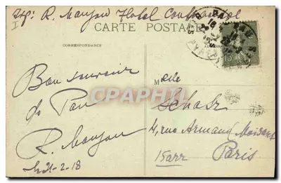 Le Pic du Midi d'Ossau, widok z Pau — C. C. - 176 - PAU — Wysokość: 2885 metrów — Rewers