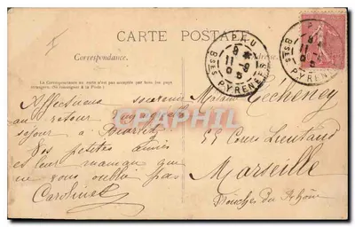 Pau — Vista panoramica — Ponte di Juranyon — Le Pyrénées Illustrées, n°5 — Verso