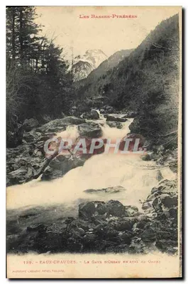 O Gave d'Ossau a jusante de Gahas — As Baixas-Pirineus — Fototipia Labouche Frères Toulouse